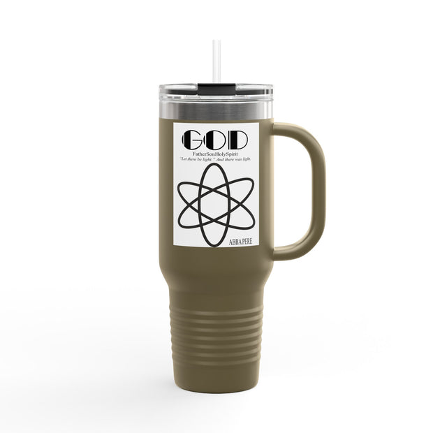 Travel Mug Atom Inspired Abba Père Graphic 40oz Right hand