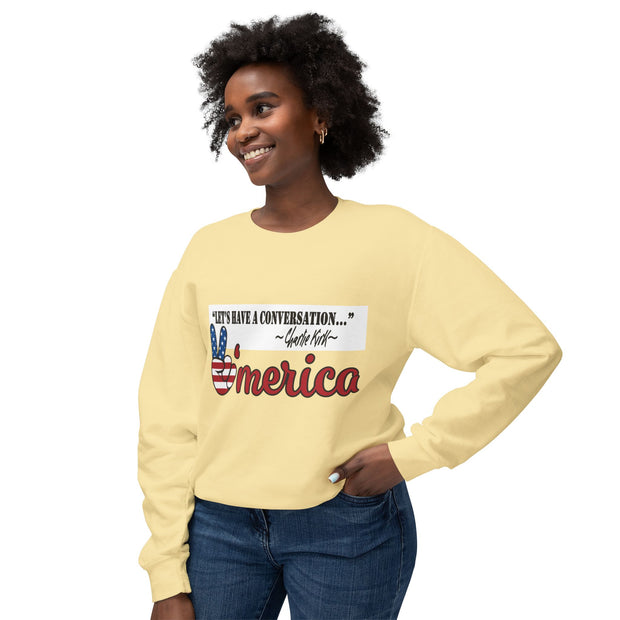 Charlie Kirk-Lightweight unisex Crewneck Sweatshirt