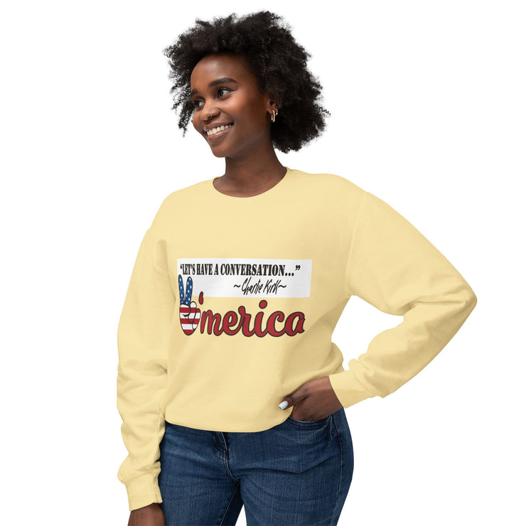 Charlie Kirk-Lightweight unisex Crewneck Sweatshirt