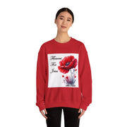 Cozy Faith-Inspired Floral Sweatshirt