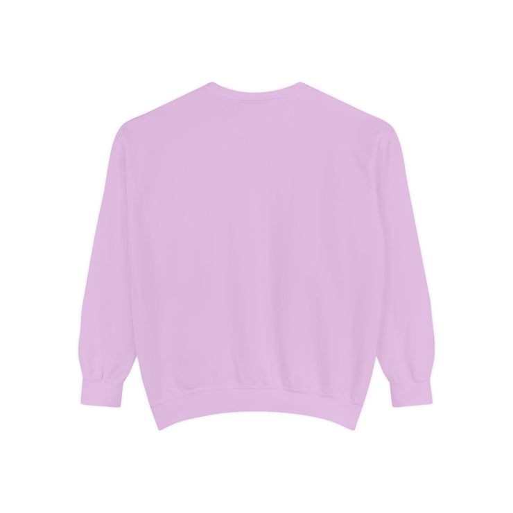 Retro Garment-Dyed Sweatshirt with 'Abba Père' Design