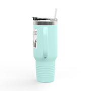 40oz Insulated Travel Mug - Abba Père Christian Graphic, Elegant Design
