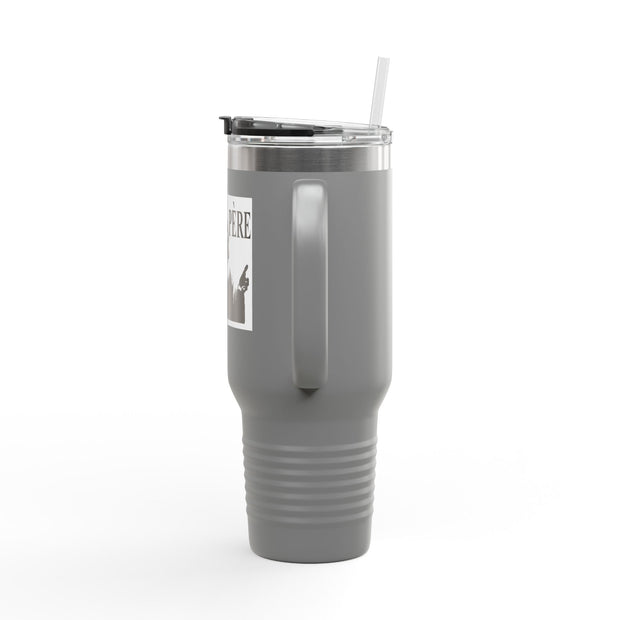 40oz Insulated Travel Mug - Abba Père Christian Graphic, Elegant Design
