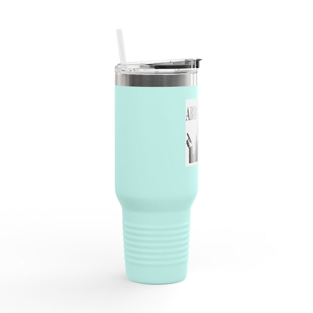 40oz Insulated Travel Mug - Abba Père Christian Graphic, Elegant Design