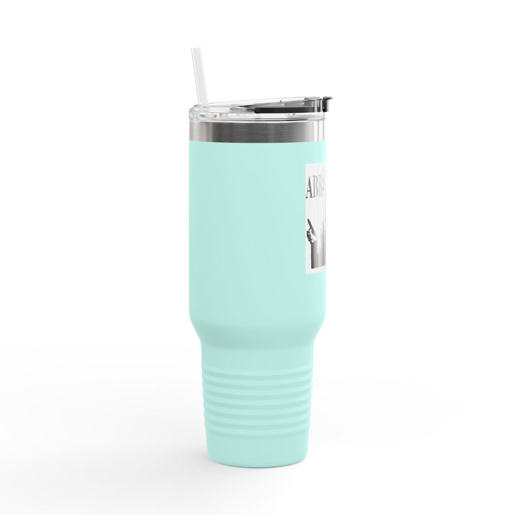 40oz Insulated Travel Mug - Abba Père Christian Graphic, Elegant Design