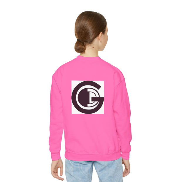 Back to school,Youth Crewneck Sweatshirt with 'ABBA PÈRE' and GOD Design