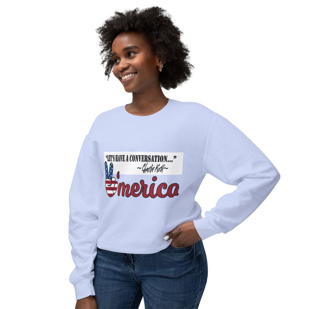 Charlie Kirk-Lightweight unisex Crewneck Sweatshirt