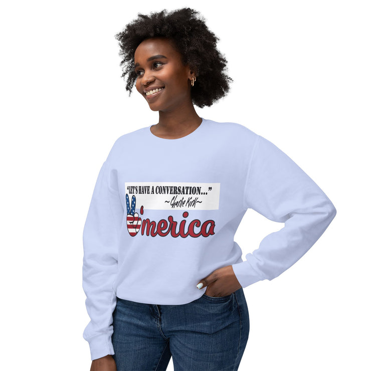 Charlie Kirk-Lightweight unisex Crewneck Sweatshirt