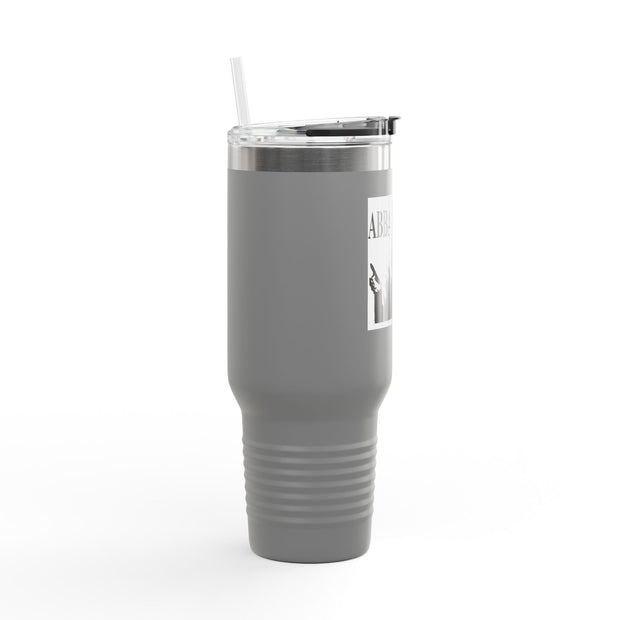 40oz Insulated Travel Mug - Abba Père Christian Graphic, Elegant Design