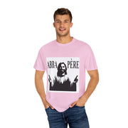 Unisex Garment-Dyed T-shirt with Abba Père Atom Inspired Graphic