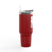 40oz Insulated Travel Mug - Abba Père Christian Graphic, Elegant Design